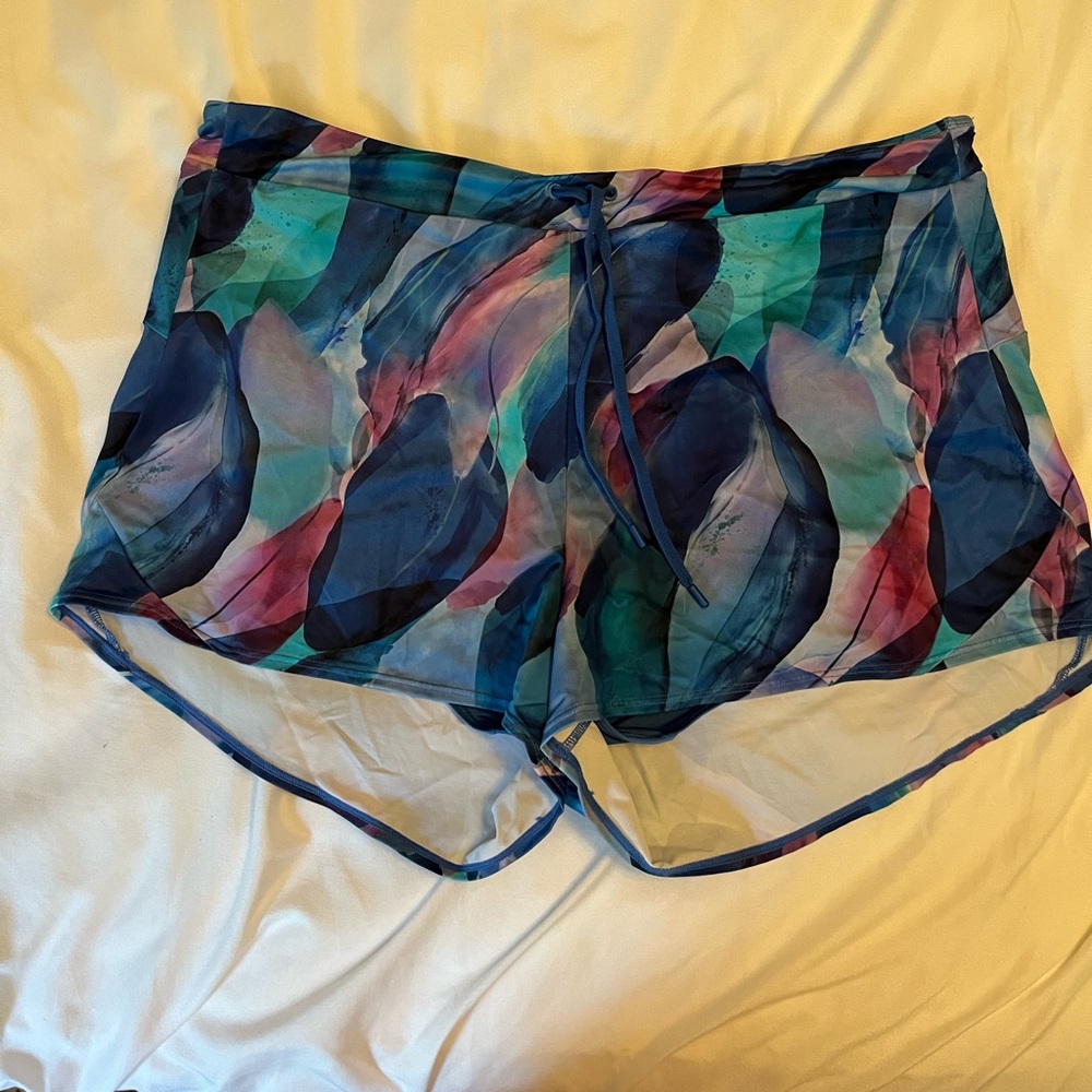 Athleta Teal Artistic Bikini Swimwear